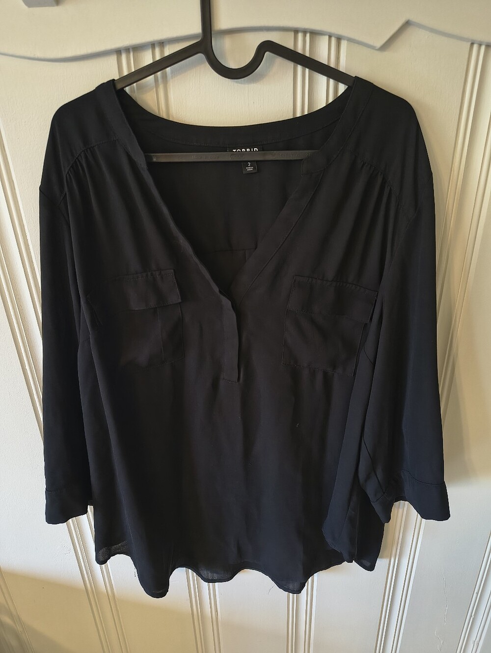Torrid Harper Black Pullover Blouse